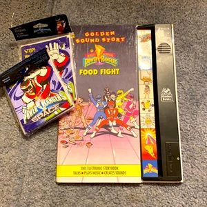 Power ranger set with book and invitation cards